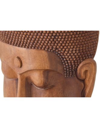 Maska Buddha ze dřeva stromu Suar, 35x39x101cm