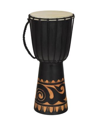 Buben djembe, ručně vyřezávaný, prům.24cm, výška 50cm
