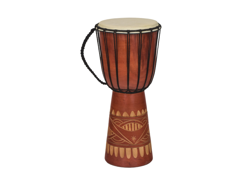 Buben djembe, ručně vyřezávaný, prům.24cm, výška 50cm