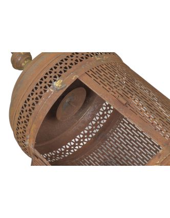 Kovová lampa v orientálním stylu, rez, 30x30x70cm