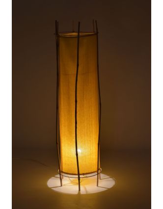 Stojací lampa/stinidlo z bambusu a látky, 30x30x100cm