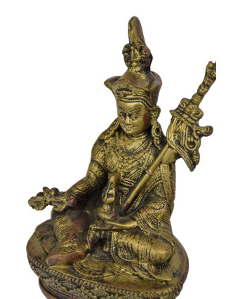 Guru Rinpoche, zlatá patina, pryskyřice, 15cm