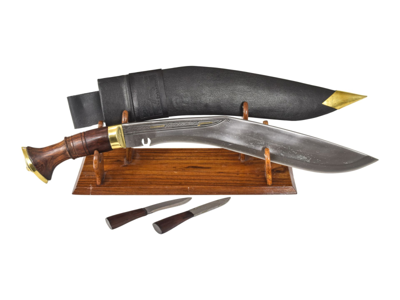 Khukri nůž, "Sirupate", 15", dřevěná rukojeť, nůž 55cm, čepel 39cm