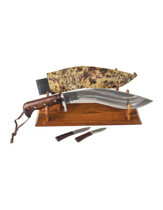 Khukri nůž, "Iraq Brown Gripper Guard",  11", dřevěná rukojeť, 42cm