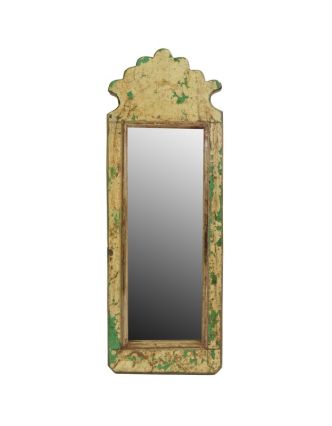 Malé zrcadlo v rámu z recyklovaného teakového dřeva, 15x43x3cm