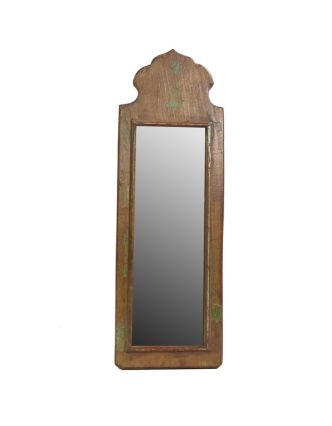 Malé zrcadlo v rámu z recyklovaného teakového dřeva, 16x47x3cm