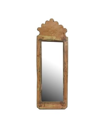 Malé zrcadlo v rámu z recyklovaného teakového dřeva, 16x3x45cm