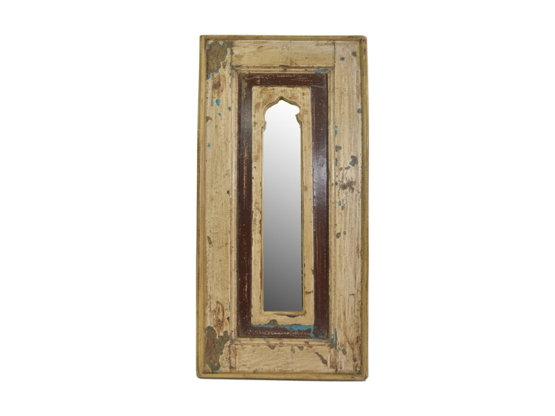 Zrcadlo v rámu z recyklovaného teakového dřeva, 30x3x60cm