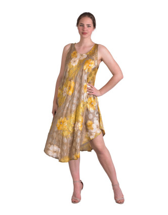 Krátké šaty na ramínka z recyklovaných sárí, každý kus originál