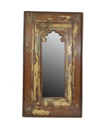 Zrcadlo v rámu z recyklovaného teakového dřeva, 36x63x3cm