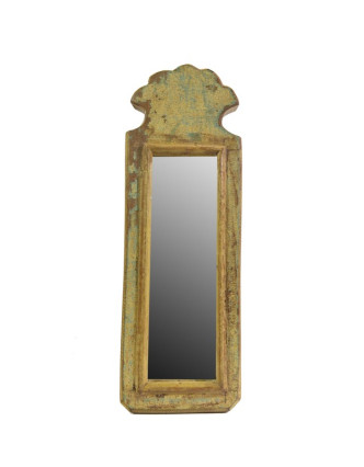 Malé zrcadlo v rámu z recyklovaného teakového dřeva, 11x32x3cm
