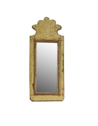 Malé zrcadlo v rámu z recyklovaného teakového dřeva, 13x31x3cm
