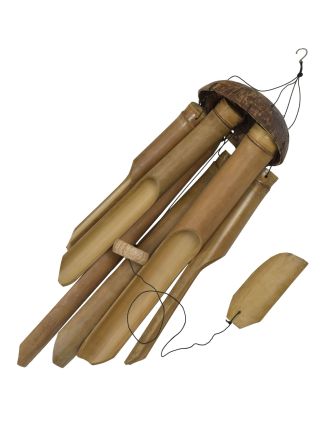 Binkač vyrobený z kokosového ořechu a bambusu, 50cm