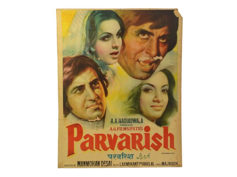 Plakát 98x75cm, Antik filmový Bollywood,
