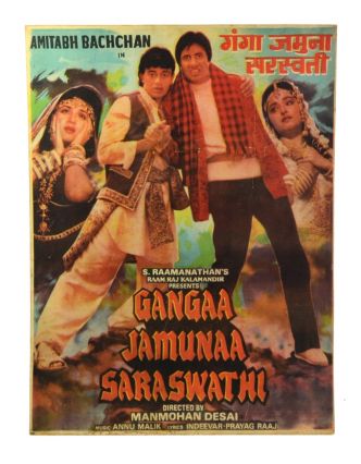 Bollywood, filmový antik plakát, cca 98x75cm