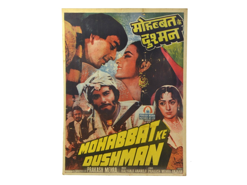 Bollywood plakát, Antik filmový cca 98x75cm