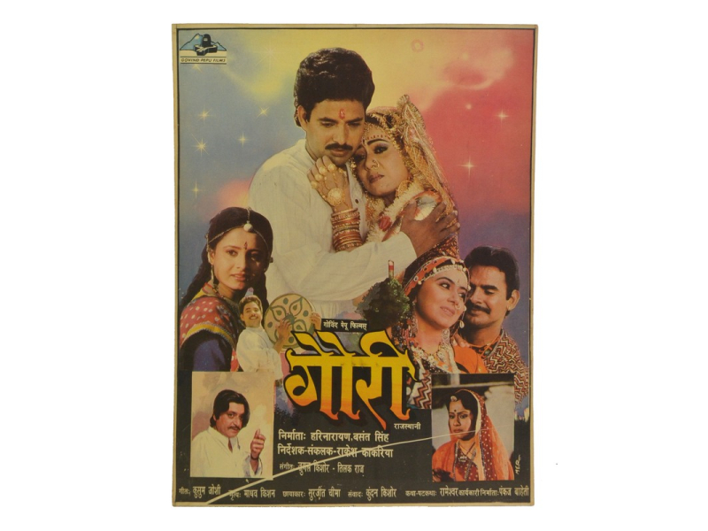 Indie, antik filmový plakát Bollywood, cca 98x75cm