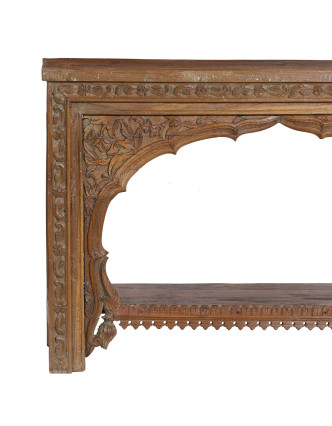 Konzolový stolek vyrobený ze starého portálu z teakového dřeva, 151x43x99cm