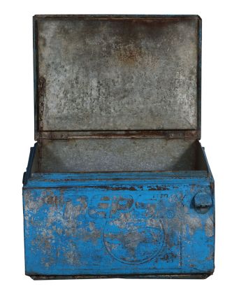 Plechová chladnička, antik, "Pepsi", 57x44x35cm