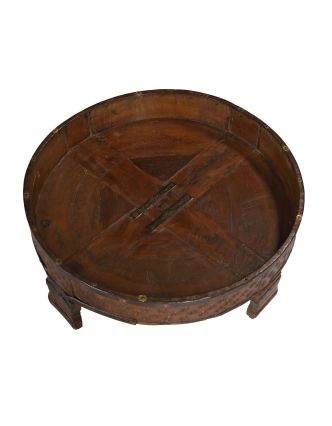Kulatý stolek z teakového dřeva, 72x72x23cm