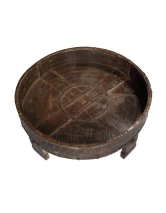 Kulatý stolek z teakového dřeva, 72x72x25cm
