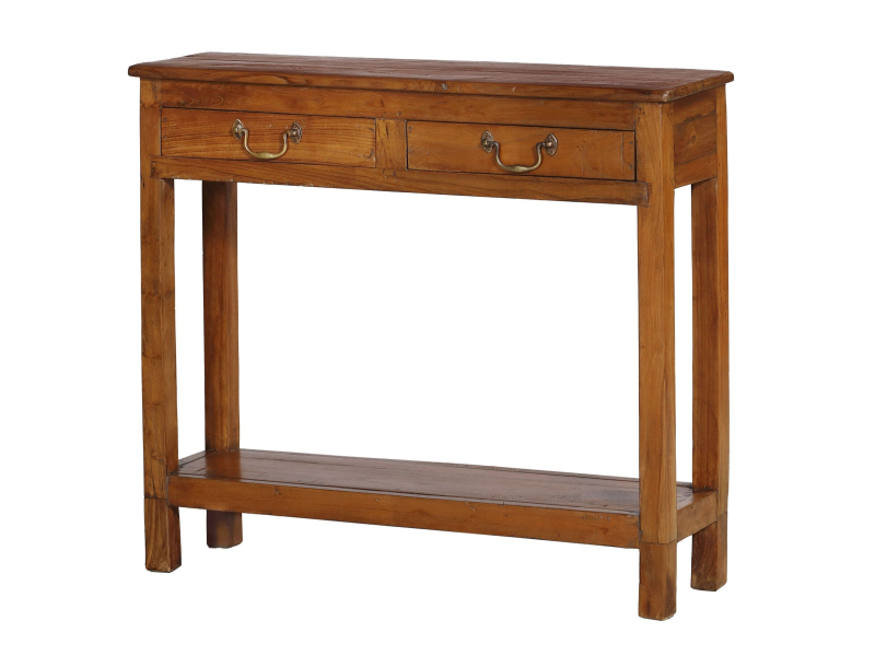 Malý konzolový stolek z teakového dřeva, 91x27x80cm