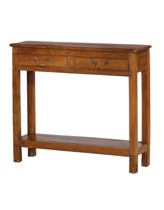 Malý konzolový stolek z teakového dřeva, 91x27x80cm