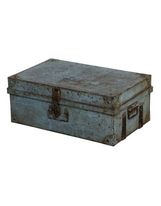 Plechový kufr, příruční zavazadlo, 77x48x31cm