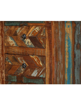 Komoda z teakového dřeva se šuplíky, "GOA" styl, 50x40x75cm