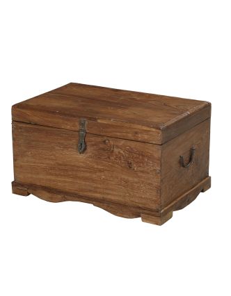 Starožitná truhla z teakového dřeva, 73x50x41cm