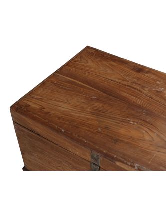 Starožitná truhla z teakového dřeva, 73x50x41cm