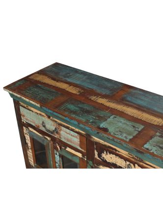 Komoda z teakového dřeva v "GOA" stylu, 180x45x105cm