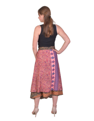 Zavinovací dlouhá oboustranná sukně ze sárí, každý kus originál