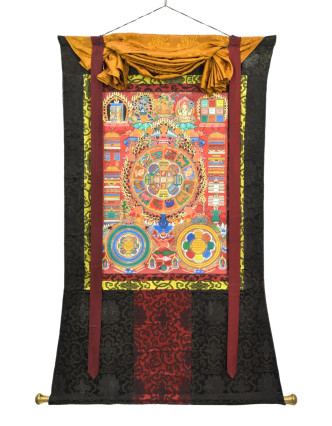 Thangka, Tibetský kalendář, 86x120cm