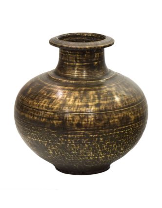 Starožitná mosazná váza, 28x28x29cm
