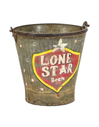 Plechový kbelík na led "Lone Star Beer", 35x30x30cm