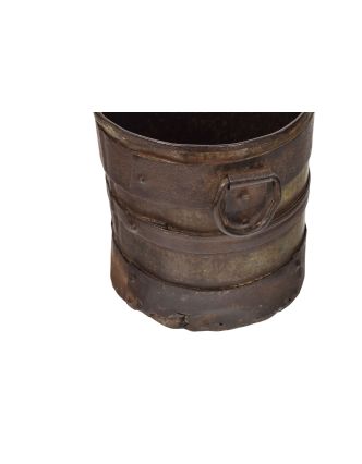 Starožitná kovová nádoba, 17x17x18cm