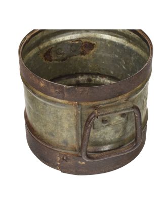 Starožitná kovová nádoba, 19x19x16cm