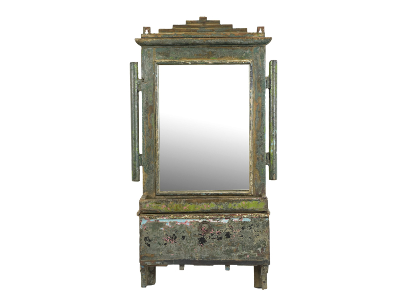 Staré zrcadlo s poličkou, 39x12x72cm