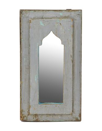 Zrcadlo v rámu z teakového dřeva, 16,5x2,5x31cm