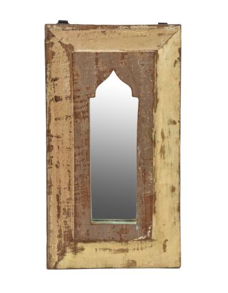 Zrcadlo v rámu z teakového dřeva, 23,2x2,5x37cm