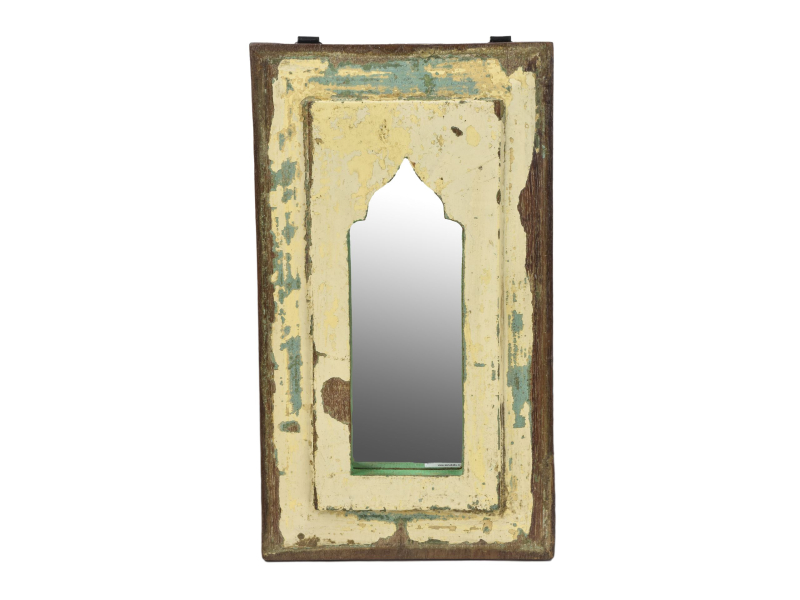 Zrcadlo v rámu z teakového dřeva, 20x2,5x35cm