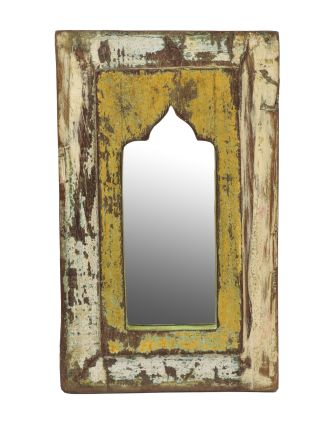 Zrcadlo v rámu z teakového dřeva, 18,5x2,5x30,5cm