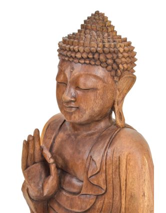 Buddha ze dřeva stromu Suar, 38x18x52cm