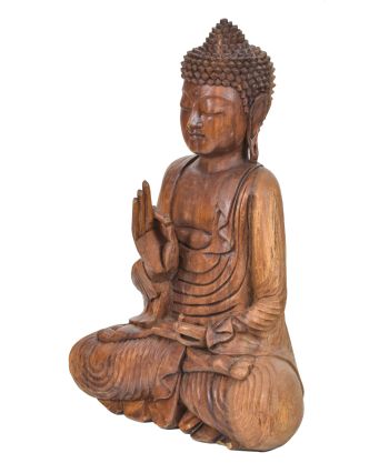 Buddha ze dřeva stromu Suar, 38x18x54cm
