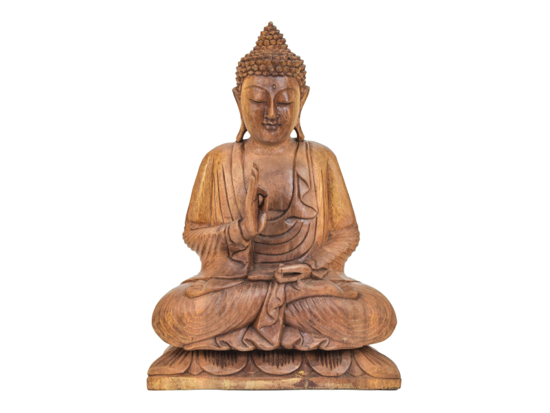 Buddha ze dřeva stromu Suar, 35x18x50cm