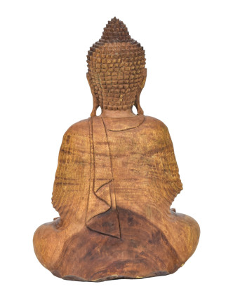 Buddha ze dřeva stromu Suar, 36x23x52cm