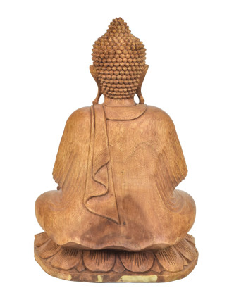 Buddha ze dřeva stromu Suar, 35x21x51cm