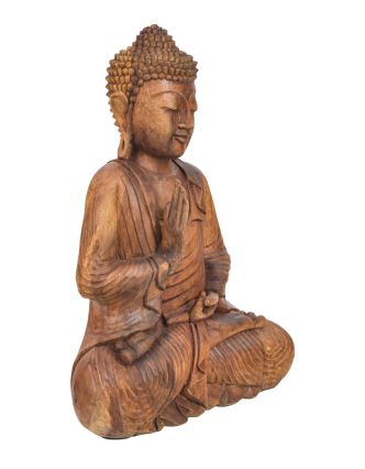 Buddha ze dřeva stromu Suar, 41x18x53cm