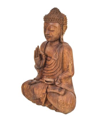 Buddha ze dřeva stromu Suar, 41x18x53cm